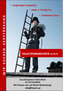 Froech Mitarbeitersuche Rauchfangkehrer